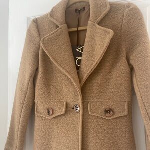 NWT LOLA Tan Italian Peacoat XS / S